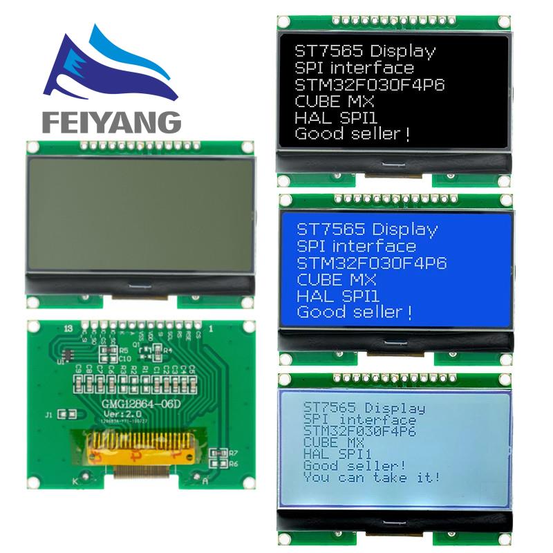 Lcd12864 12864-06D, 12864, LCD 모듈, COG, 중국어 글꼴, 도트 매트릭스 화면, SPI 인터페이스